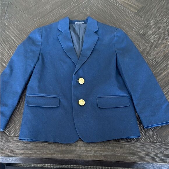 Izod Boys Navy Blue Blazer, Size 5, Classic Formal Jacket for Weddings - Picture 1 of 4